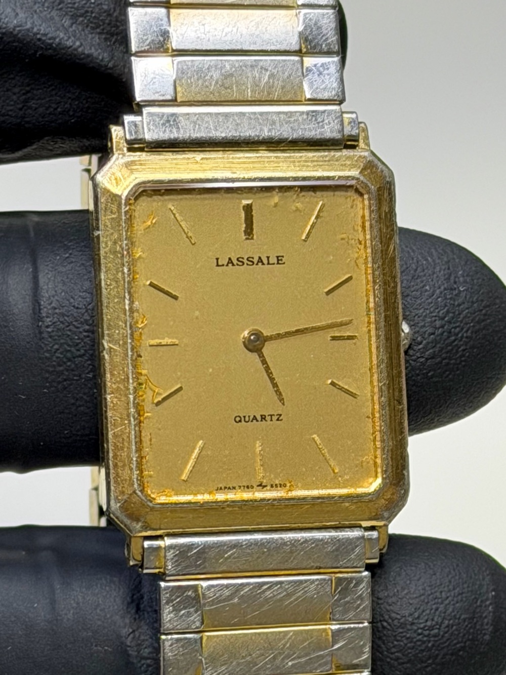Seiko Lassale 7750-5429 Slim Tank Gold-Plated 24mm Unisex Dress Watch